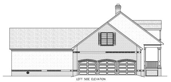 Left Elevation for House Plan #486191