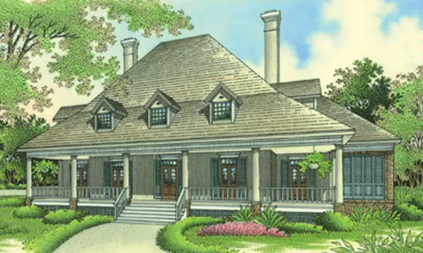 Full Rendering for House Plan #480043