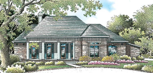 Full Rendering for House Plan #485052