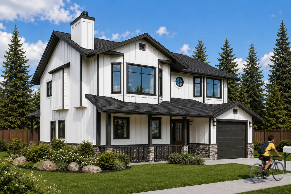 Full Rendering for House Plan #202008