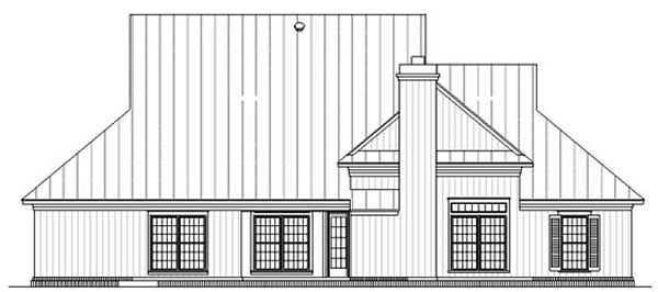 Rear Elevation for House Plan #482171