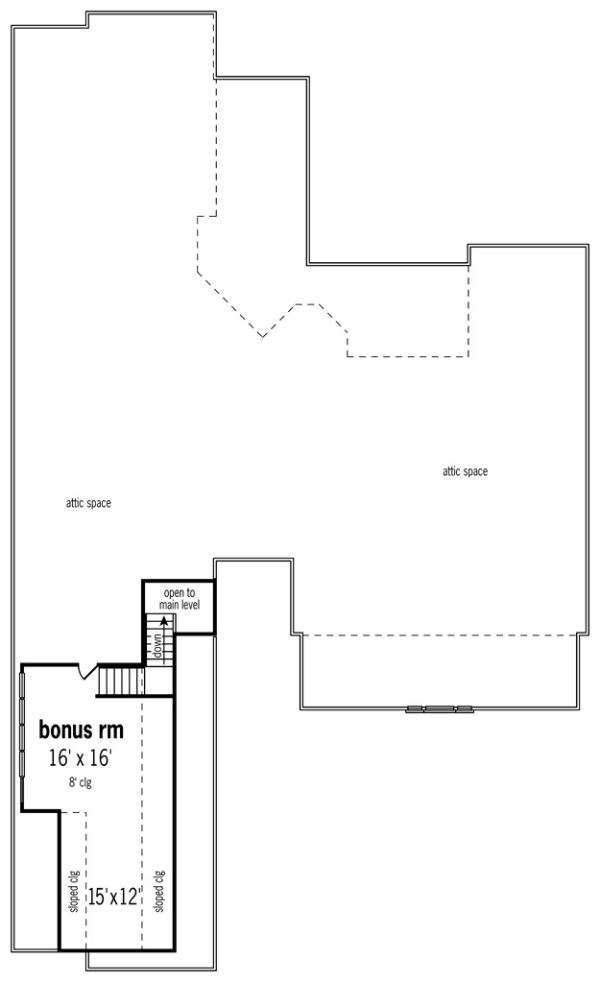 Second Floor Plan for House Plan #482082