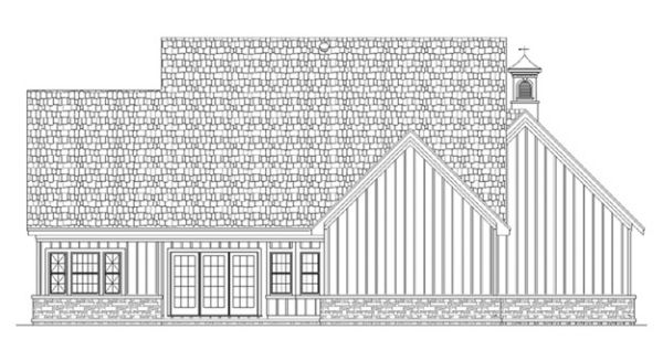 Rear Elevation for House Plan #482361