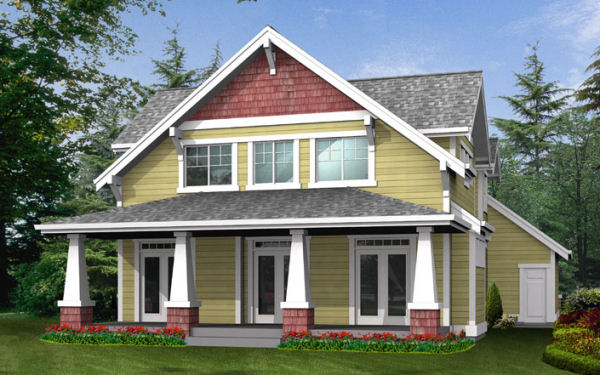 Rear Elevation for House Plan #337732