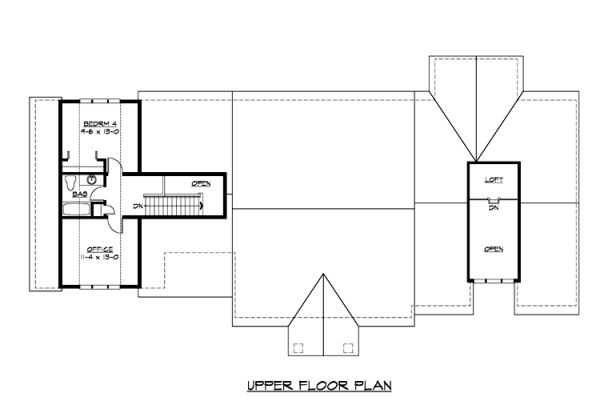 Second Floor Plan for House Plan #330392