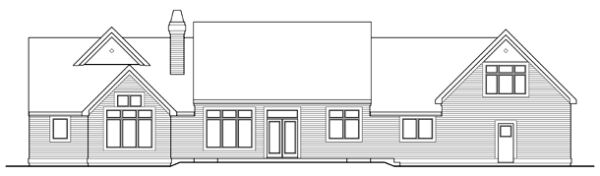 Rear Elevation for House Plan #330392