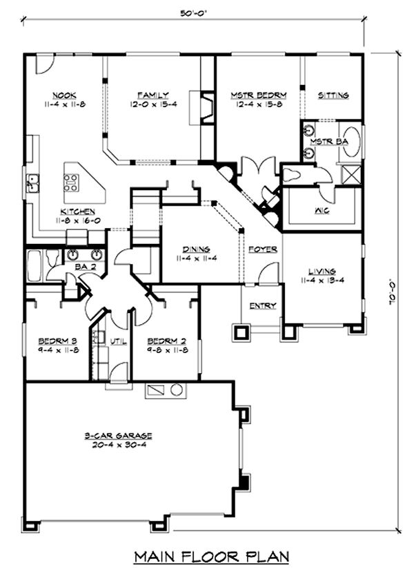 Main Floor Plan for House Plan #335312