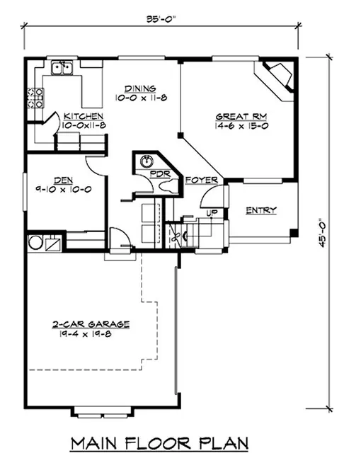 Main Floor Plan for House Plan #338051