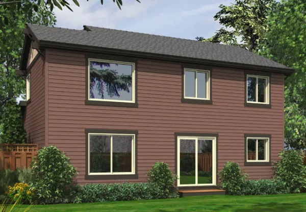 Rear Elevation for House Plan #338051