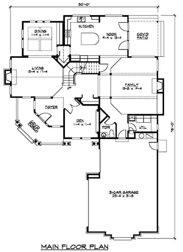 Main Floor Plan for House Plan #335872