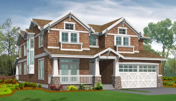 Full Rendering for House Plan #332543