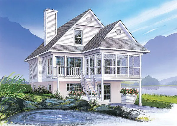 Full Rendering for House Plan #146194