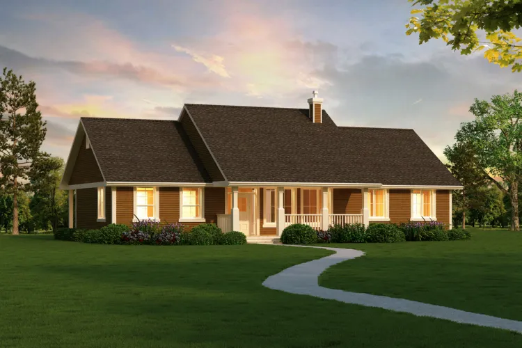 Full Rendering for House Plan #132154