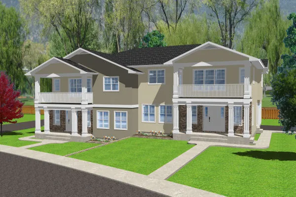 Full Rendering for House Plan #195232
