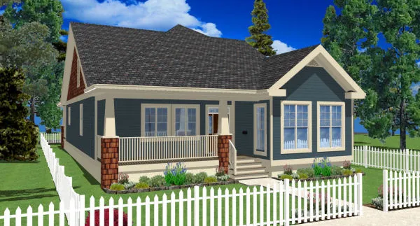Full Rendering for House Plan #195222
