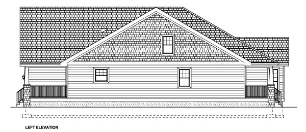 Left Elevation for House Plan #195222