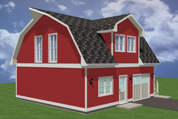 Left Elevation for House Plan #195203