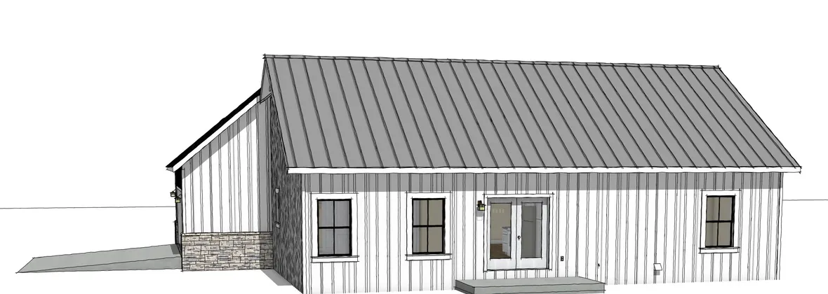 Rear Elevation for House Plan #433431