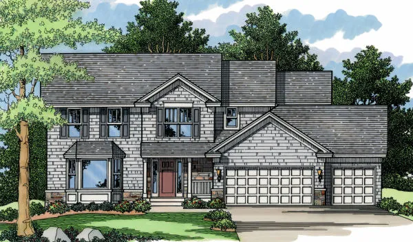 Full Rendering for House Plan #280122