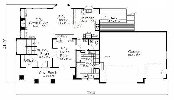 Main Floor Plan for House Plan #285362