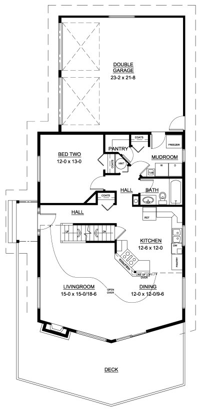 Main Floor Plan for House Plan #102017
