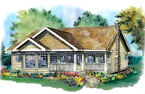 Full Rendering for House Plan #137154