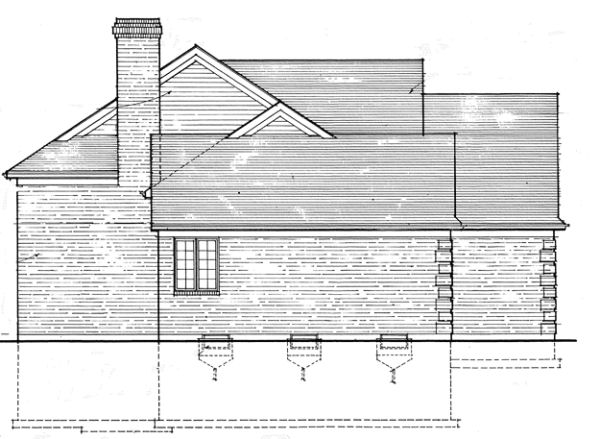 Left Elevation for House Plan #534410