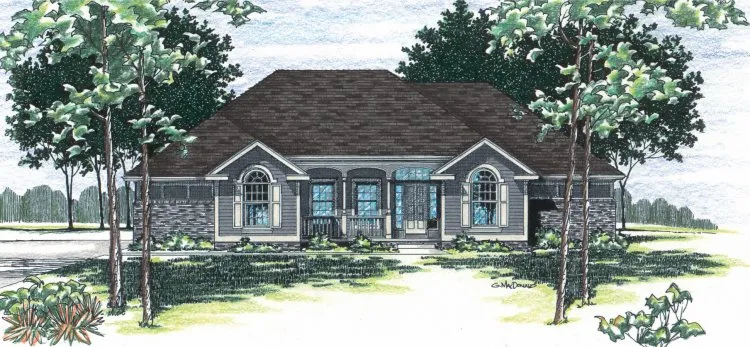 Full Rendering for House Plan #158503