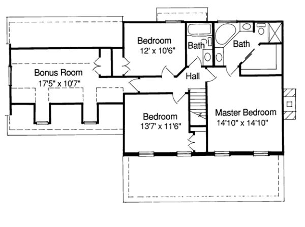Second Floor Plan for House Plan #535810