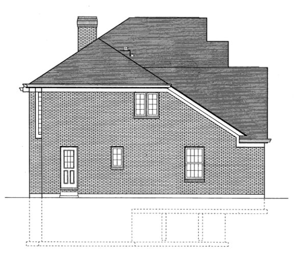 Left Elevation for House Plan #533410