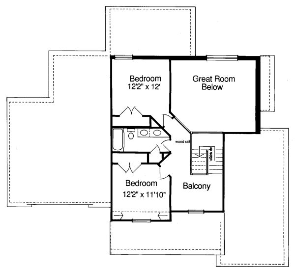 Second Floor Plan for House Plan #537910