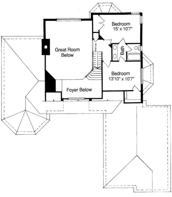Second Floor Plan for House Plan #531120