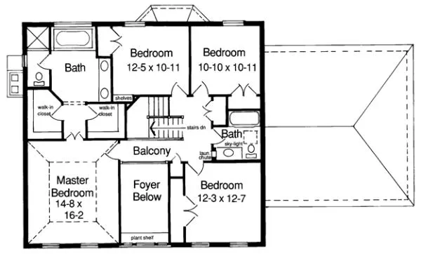 Second Floor Plan for House Plan #532110
