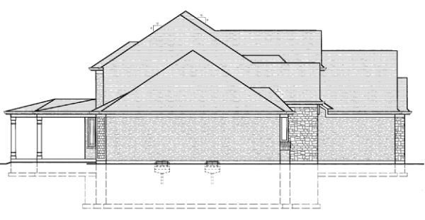 Left Elevation for House Plan #530130