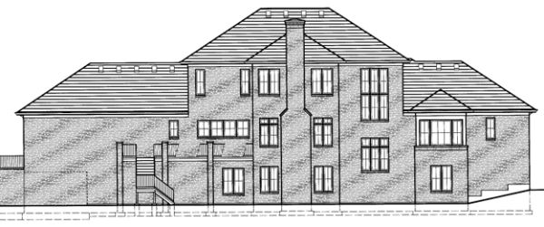 Rear Elevation for House Plan #535430