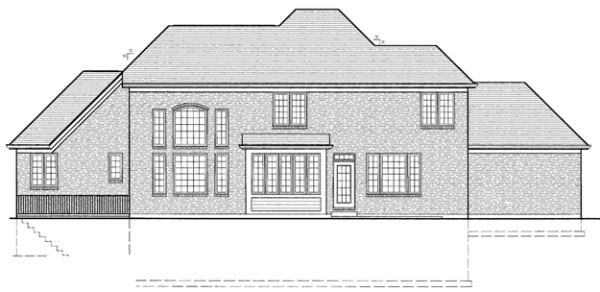 Rear Elevation for House Plan #538830