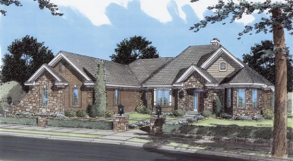 Full Rendering for House Plan #537830