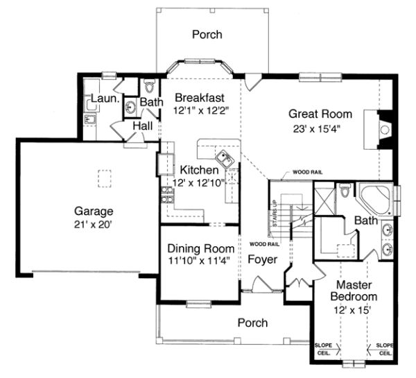 Main Floor Plan for House Plan #536720