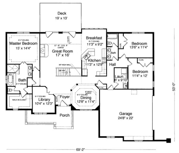Main Floor Plan for House Plan #537930