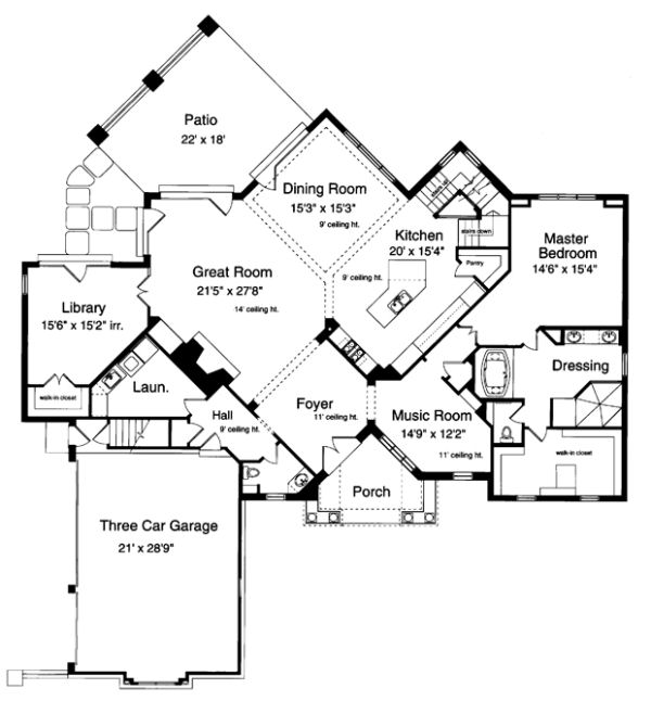 Main Floor Plan for House Plan #531820