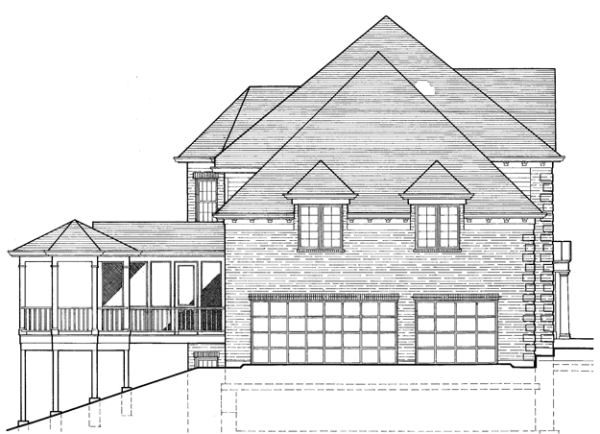 Left Elevation for House Plan #531710