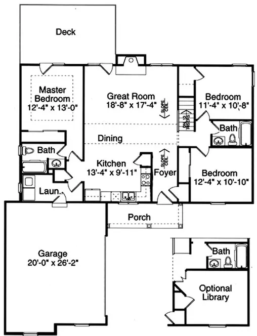 Main Floor Plan for House Plan #531420
