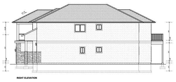 Right Elevation for House Plan #195261