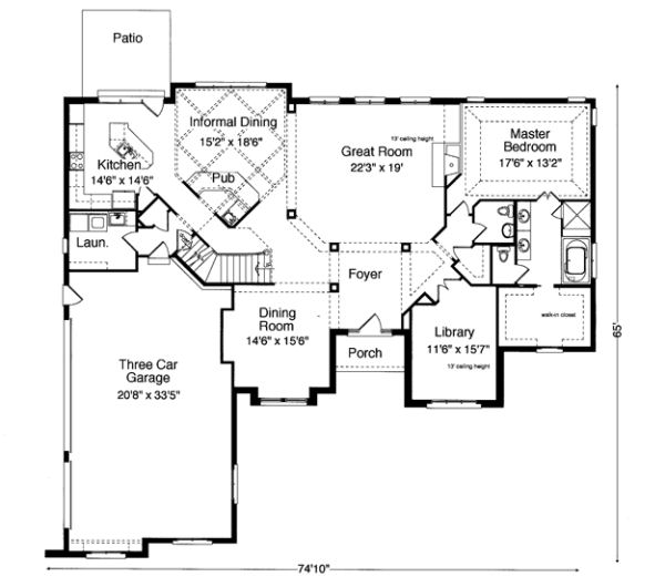 Main Floor Plan for House Plan #531130
