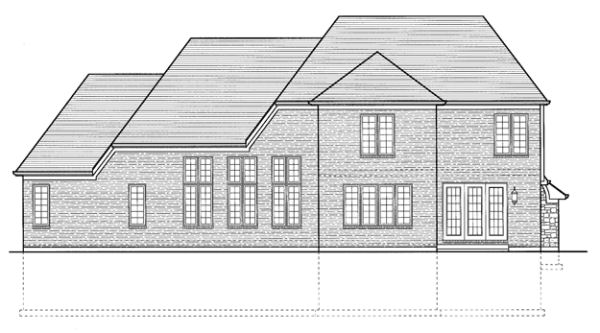 Rear Elevation for House Plan #531130
