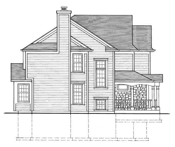 Left Elevation for House Plan #536410