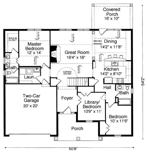 Main Floor Plan for House Plan #535330