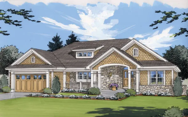 Full Rendering for House Plan #539130
