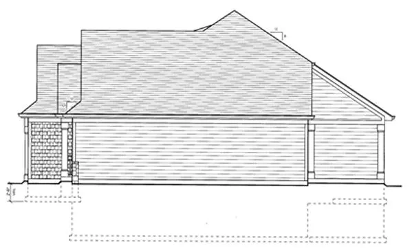 Right Elevation for House Plan #539130