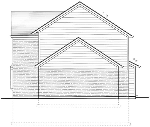 Right Elevation for House Plan #532330